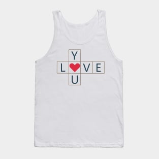 Love You Crossword Tank Top